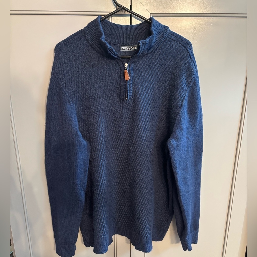 PJ Paul Jones 1/4 zip navy sweater XL